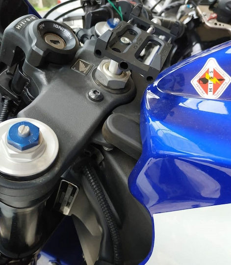 Moto Discovery Universal Motorrad Handyhalterung mit verstellbarem Arm für die Zeitschaltuhrplatte