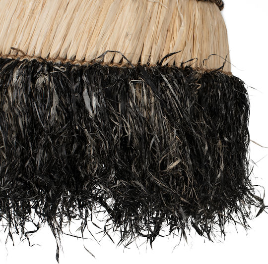 HomeMarkt Black Boho Ceiling Light with Rope for E27 Socket 50x50cm