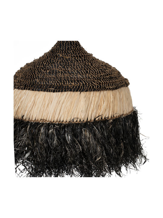 HomeMarkt Black Boho Ceiling Light with Rope for E27 Socket 50x50cm