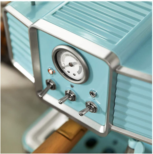 Power Espresso 20 Tradizionale Espresso Coffee Machine 1350W Pressure 20bar Light Blue 01628