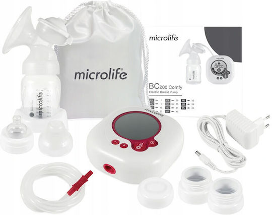 Microlife BC200 Comfy Ηλεκτρικό Μονό Θήλαστρο Μπαταρίας και Ρεύματος Χωρίς BPA Λευκό 180ml