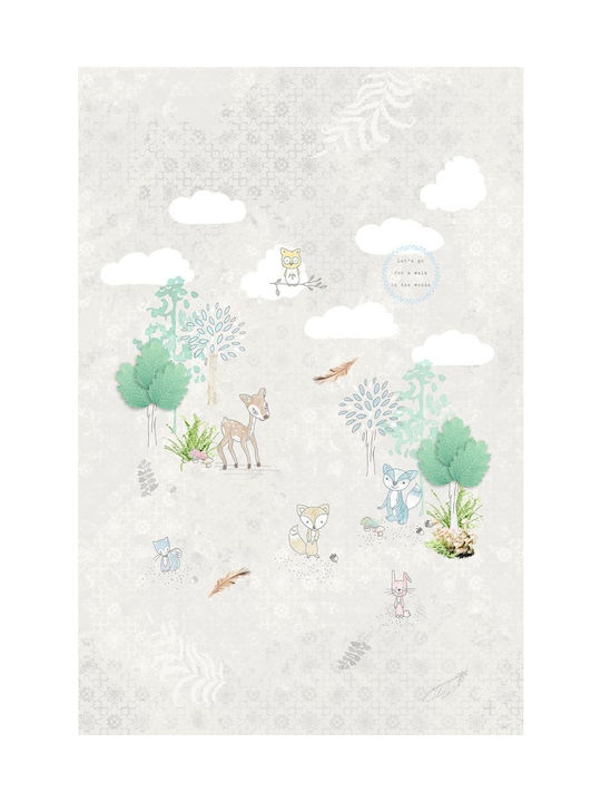 Loukianos Wallpapers Παιδική Ταπετσαρία Forest Friends Beige INK7047 Μ200xΥ300εκ.