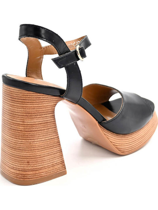 Leder Sandalen Schwarz