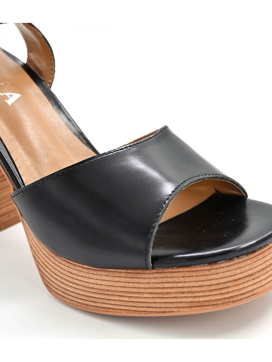 Leder Sandalen Schwarz