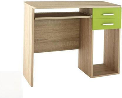 No 8 Детско бюро от меламин Oak-Light Green 100x55x80см