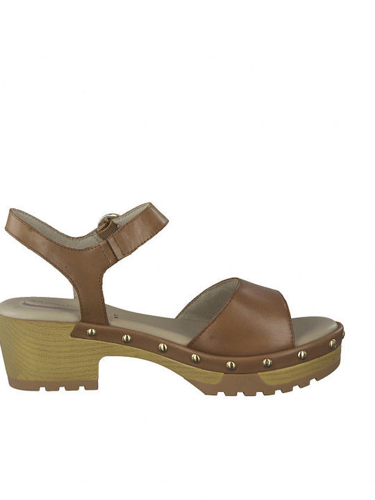 Leder Sandalen Tabac Braun