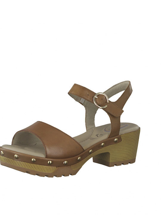 Leder Sandalen Tabac Braun