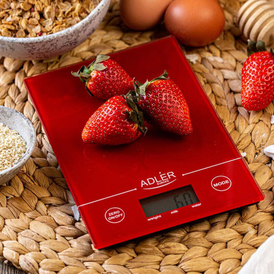 Adler AD-3138 Digital Kitchen Scale Up To 5kg Red