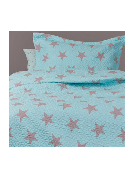 Melinen Star Σετ Παιδικές Μαξιλαροθήκες 50x70εκ. Aqua - Grey
