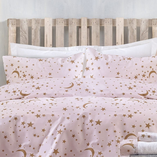 Rythmos Moonlight Set de față de pernă pentru copii din bumbac 100% 50x70buc Ροζ 203-101-2317