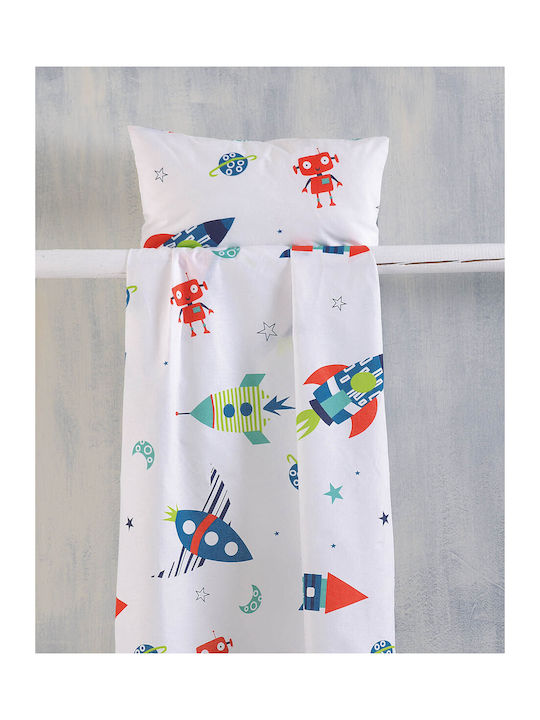 Rythmos Astronio Kids Cotton Pillowcase Set 50x70cm White 203-101-2323
