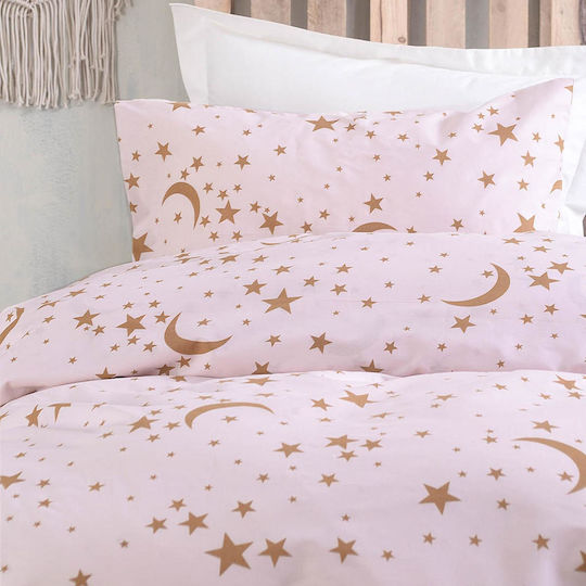 Rythmos Moonlight Set de față de pernă pentru copii din bumbac 100% 50x70buc Ροζ 203-101-2317