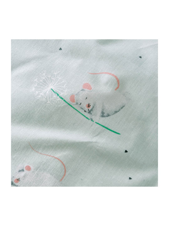 Rythmos Jerom Kids Cotton Pillowcase Set 50x70cm Green