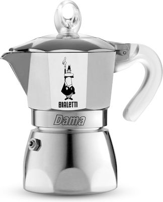 Bialetti Dama Pure Ice Stovetop Espresso Pot 6Cups Argint