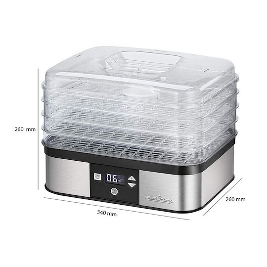 Profi Cook PC-DR 1116 Сушилня за Храна с 4 Рафта и Регулируема Температура 40-70°C