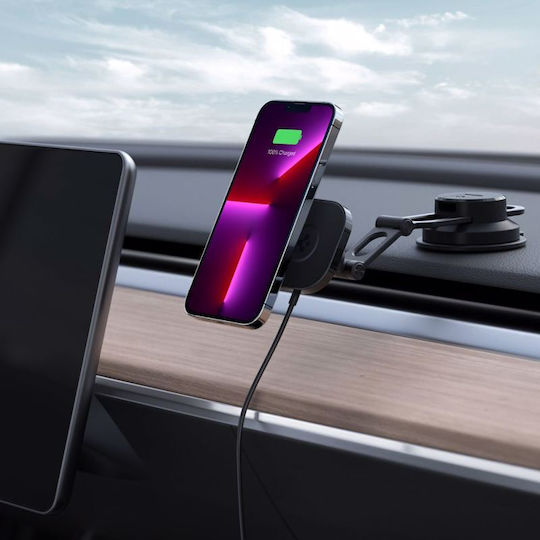 Spigen Βάση Κινητού Αυτοκινήτου ITS35W-3 με Μαγνήτη και Ασύρματη Φόρτιση Μαύρη
