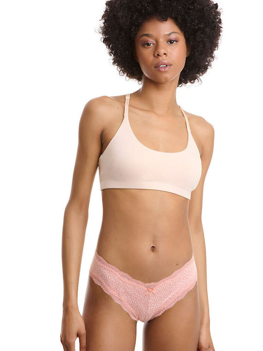 Bamboo Femei Brazilia 2Pack cu Dantelă Pink/Mint