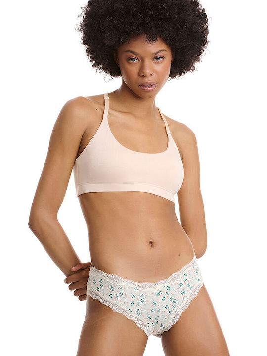 Bamboo Femei Brazilia 2Pack cu Dantelă Pink/Mint