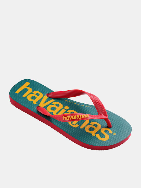 Top Logomania Herren Flip Flops Ruby Red
