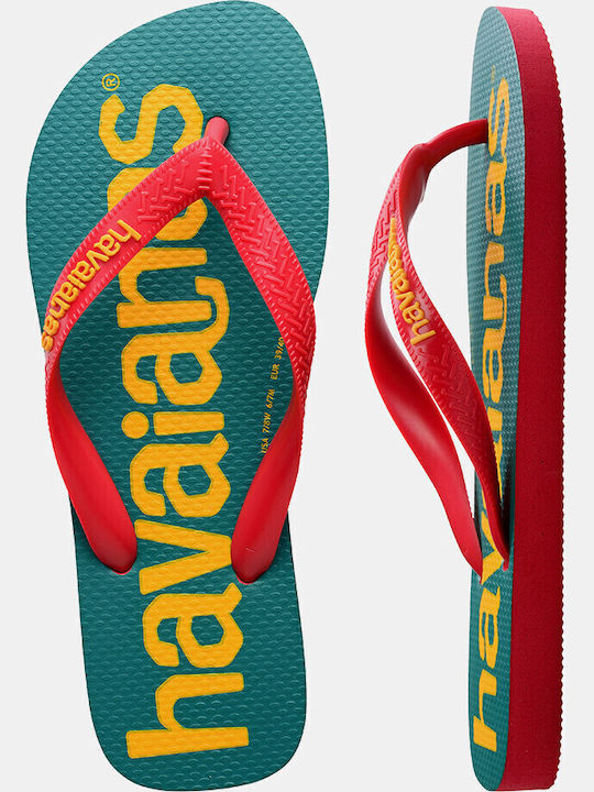Top Logomania Herren Flip Flops Ruby Red