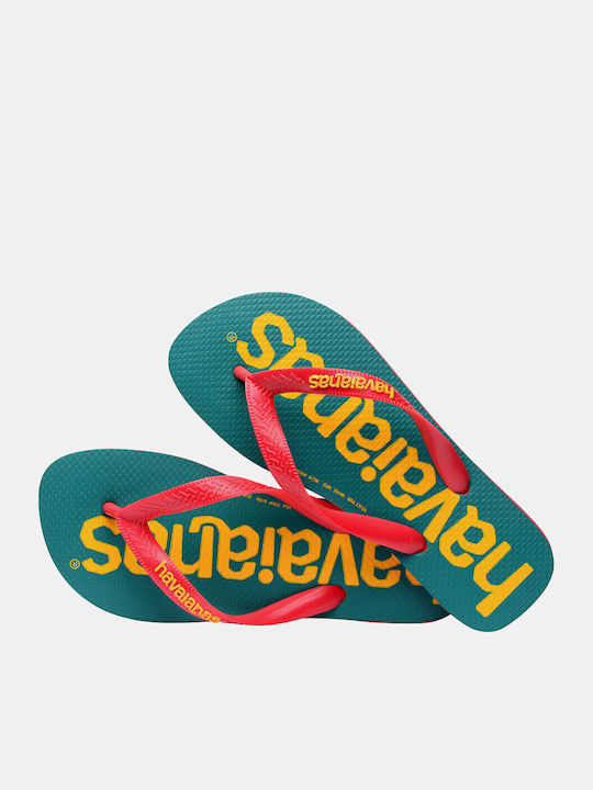 Top Logomania Herren Flip Flops Ruby Red