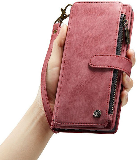 Caseme C30 Wallet Synthetic Leather Red (iPhone 14 Pro)