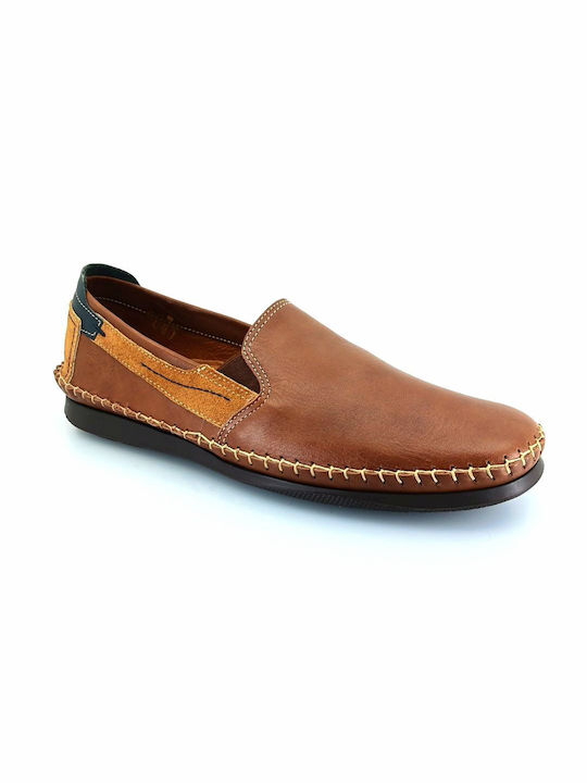 Boxer Men's Leather Moccasins Tabac Brown