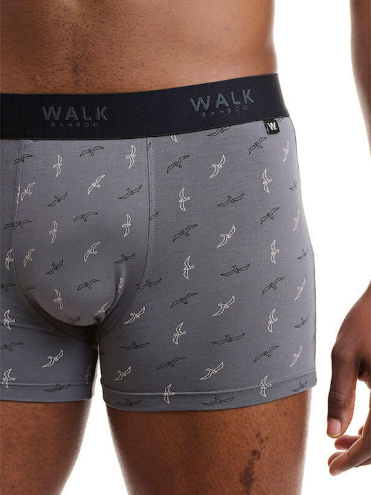 Walk Herren Boxershorts Gray mit Mustern 1Packung