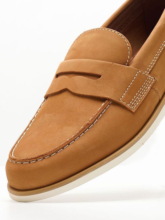 Classic 2 Eye Δερμάτινα Ανδρικά Loafers σε Ταμπά Χρώμα