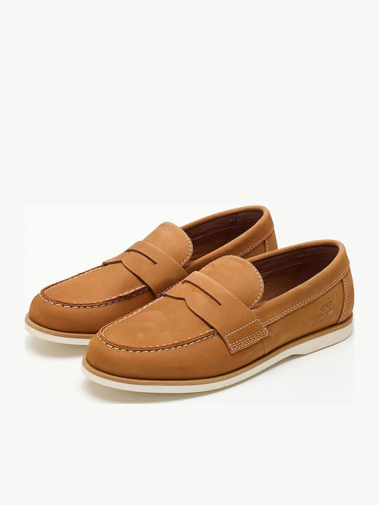 Classic 2 Eye Δερμάτινα Ανδρικά Loafers σε Ταμπά Χρώμα