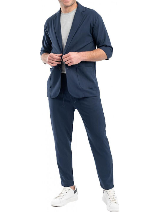 Pantaloni Chino Elastic Mπλe