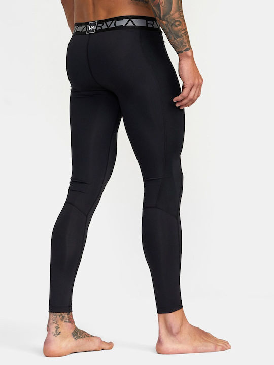 RVCA Herren Sportleggings Kompression Lang Schwarz