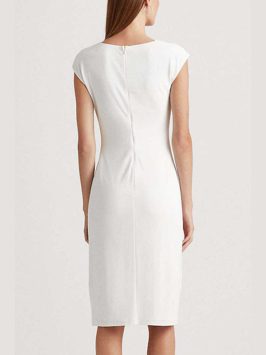 Ralph Lauren Fryer Καλοκαιρινό Mini Βραδινό Φόρεμα Λευκό