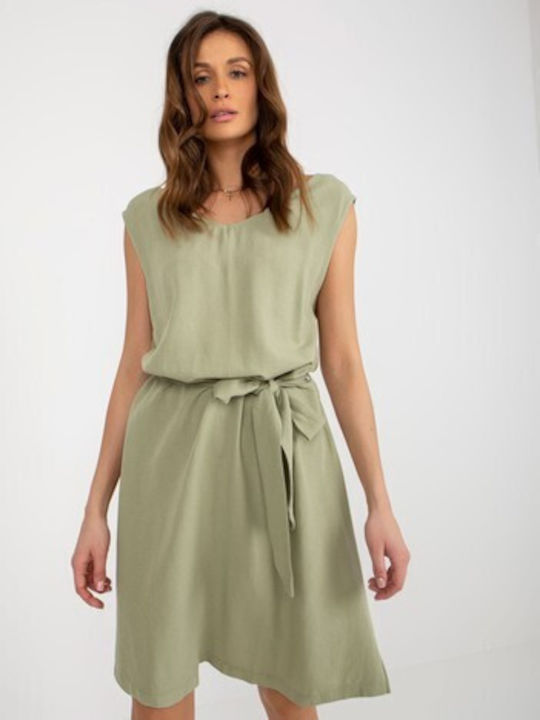 Rue Paris Summer Mini Dress Green