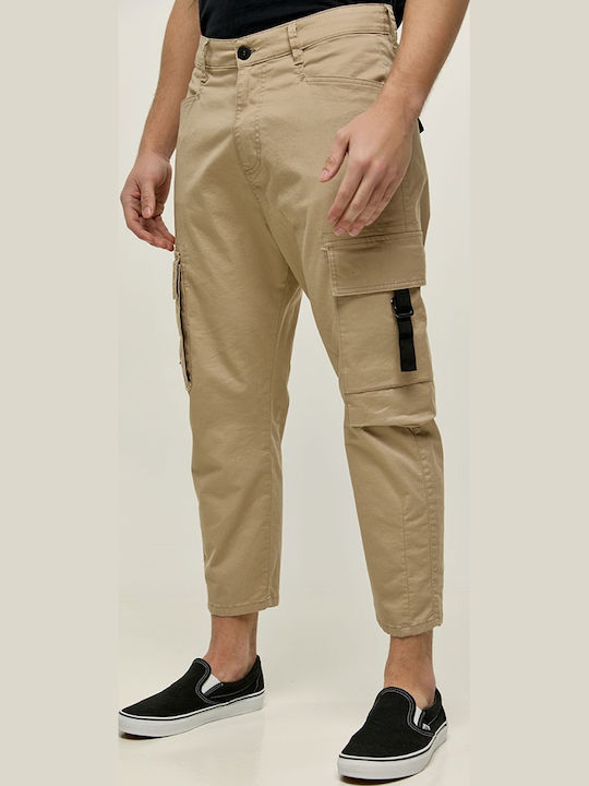 Hose Cargo Elastisch Beige