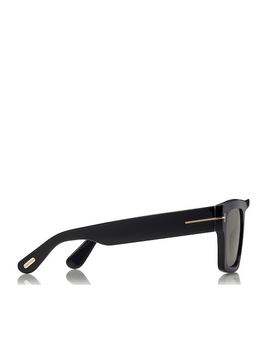 Tom Ford Fausto Men's Sunglasses with Black Horn-Rimmed Frame and Grey Gradient Lens TF0711 N 02A