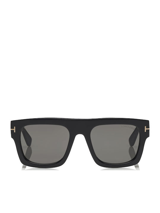 Tom Ford Fausto Men's Sunglasses with Black Horn-Rimmed Frame and Grey Gradient Lens TF0711 N 02A