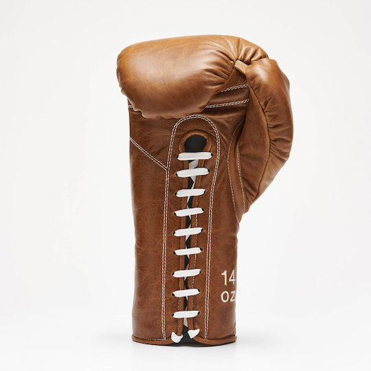 Leone GNR01L Boxhandschuhe Leder für Kampf Braun