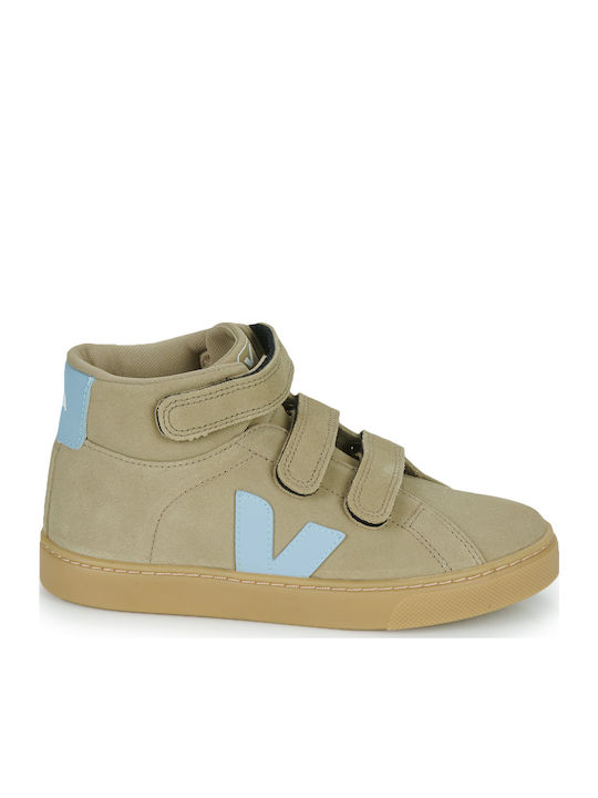 Kinder Sneakers Hoch mit Klettverschluss Beige