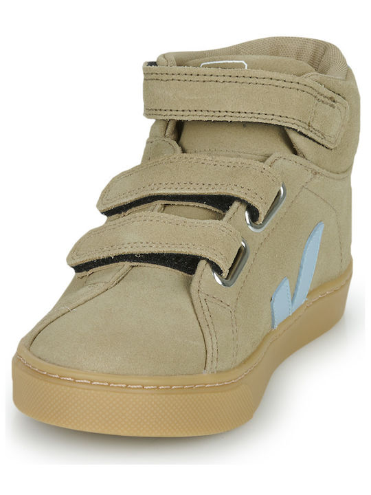 Kinder Sneakers Hoch mit Klettverschluss Beige