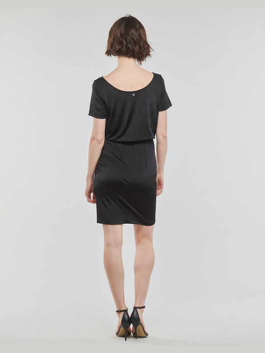 Guess Καλοκαιρινό Midi Φόρεμα Μαύρο