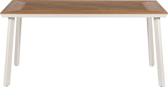 Epupa Outdoor Dinner Free Standing Table with Polywood Surface and Aluminum Frame Walnut 160x90x73cm