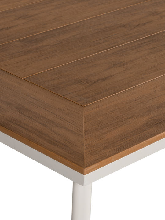 Tisch Stabil Epupa White / Walnut 160x90x73cm