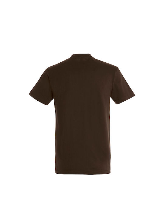 T-shirt Unisex " Outdoor Camp Lover Design " Chocolate