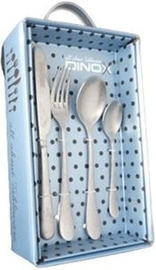 Dinox 60-Piece Stainless Steel 18/10 Silver Cutlery Set