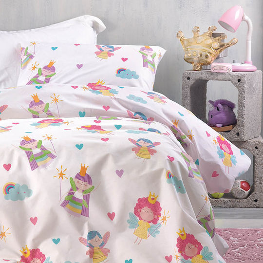 Rythmos Σετ Ημίδιπλα Fairies Λευκό 160x260cm Rythmos Σετ Ημίδιπλα Fairies Λευκό 160x260cm