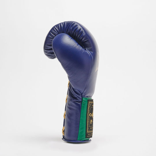 Leone Boxing Gloves Leather for Match Blue
