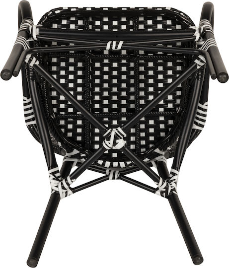 Outdoor-Stuhl Rattan Boali Black / White 57x58x85εκ.