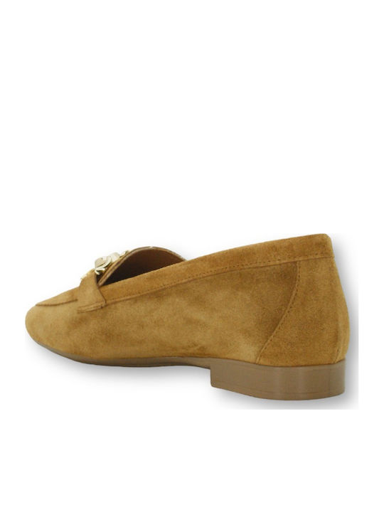 Δερμάτινα Γυναικεία Loafers σε Ταμπά Χρώμα
