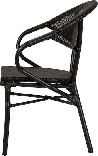 Outdoor Aluminum Outdoor Chair Dalila Black 57x57x82cm